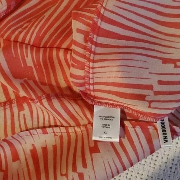 New York & Company Stretch‎ Vintage Look Tied Mock Neck Secretary SL Sz XL Tunic - Picture 8 of 8